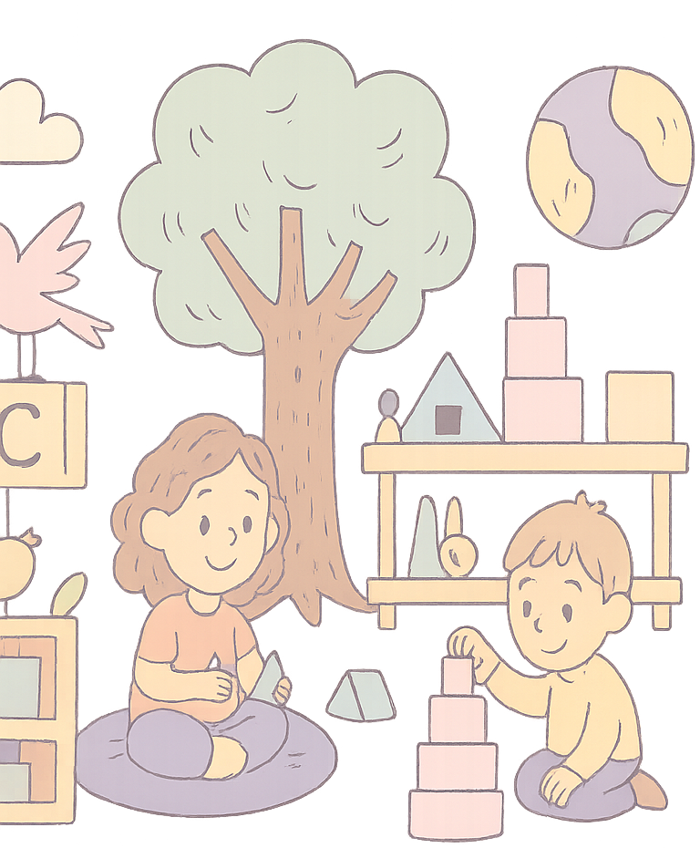 Montessori illustration left